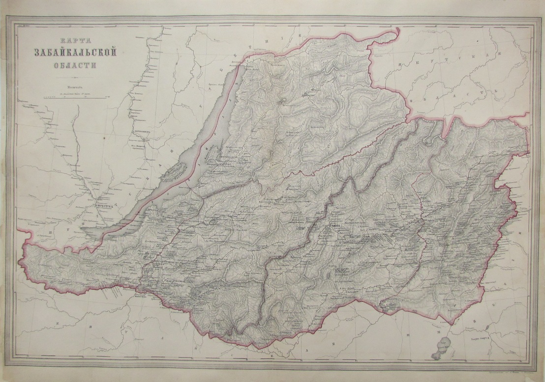 Карта забайкальского казачьего войска подробная по отделам