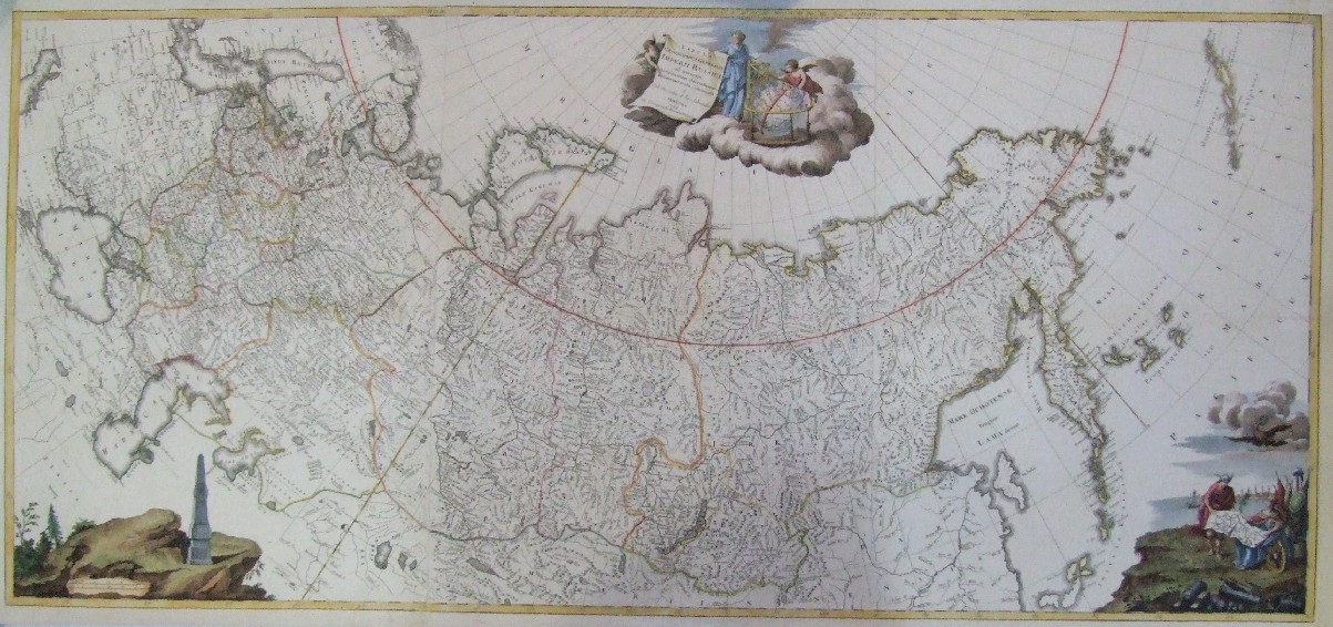 Карта россии 1750