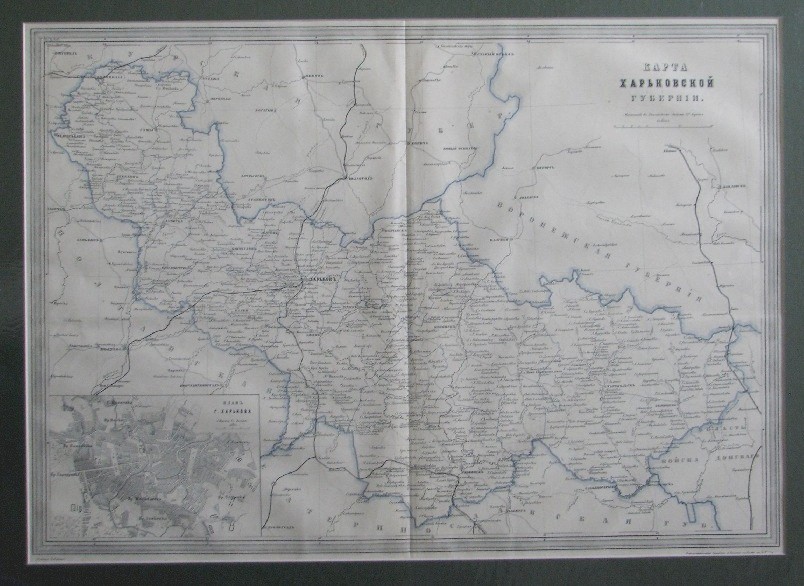 Харьковская губерния до 1917 года карта